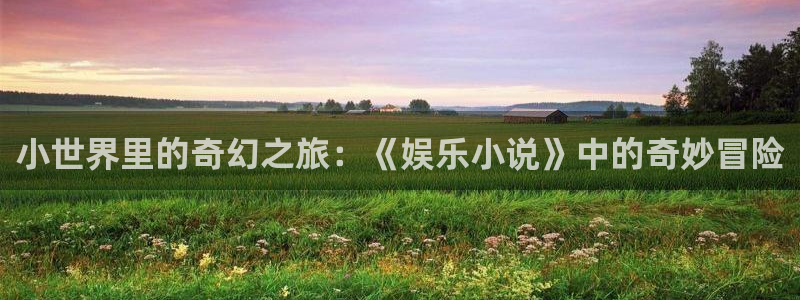 壹号top娱乐：小世界里的奇幻之旅：《娱乐小说》中的奇妙冒险